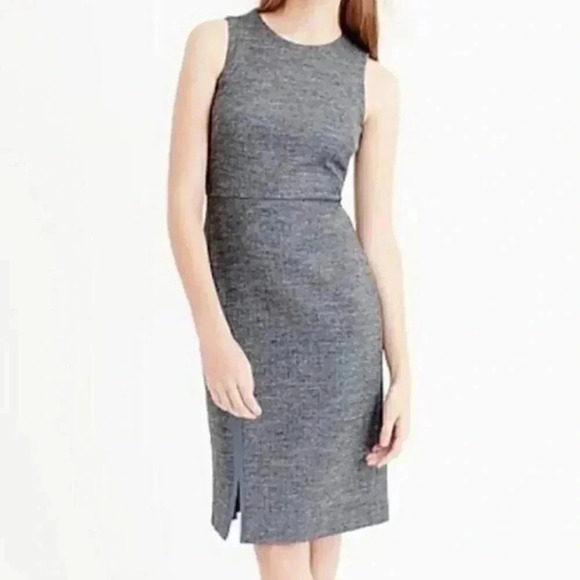 J crew Womens dress size 6 gray herringbone pencil wool blend E6067 - Picture 1 of 9